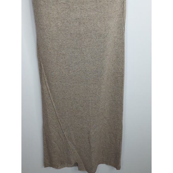Zara Knit Tan Midi Sweater Maxi Dress Women's Small Minimalist‎ Modest Neutral - Picture 4 of 9